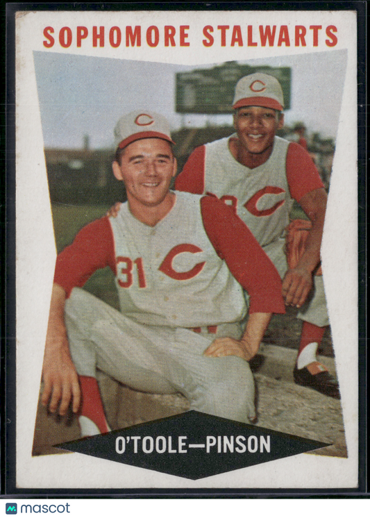 1960 Topps JIM O'TOOLE/VADA PINSON #32 Sophomore Stalwarts