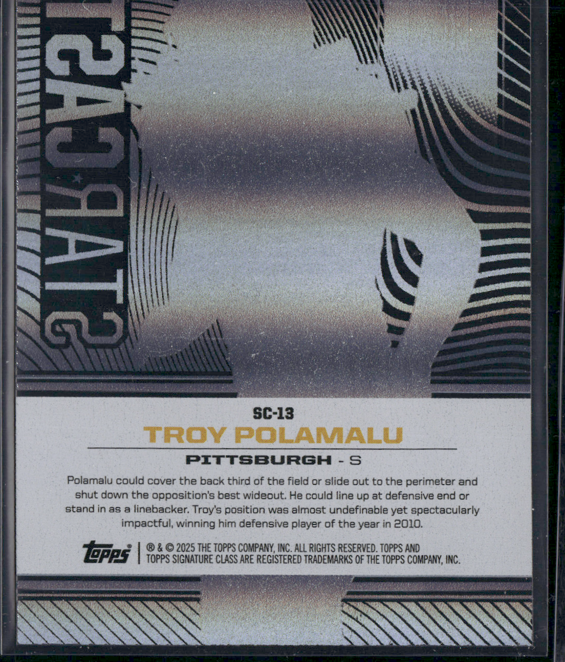 2024 Topps Signature Class TROY POLAMALU #SC-13 STARCAST