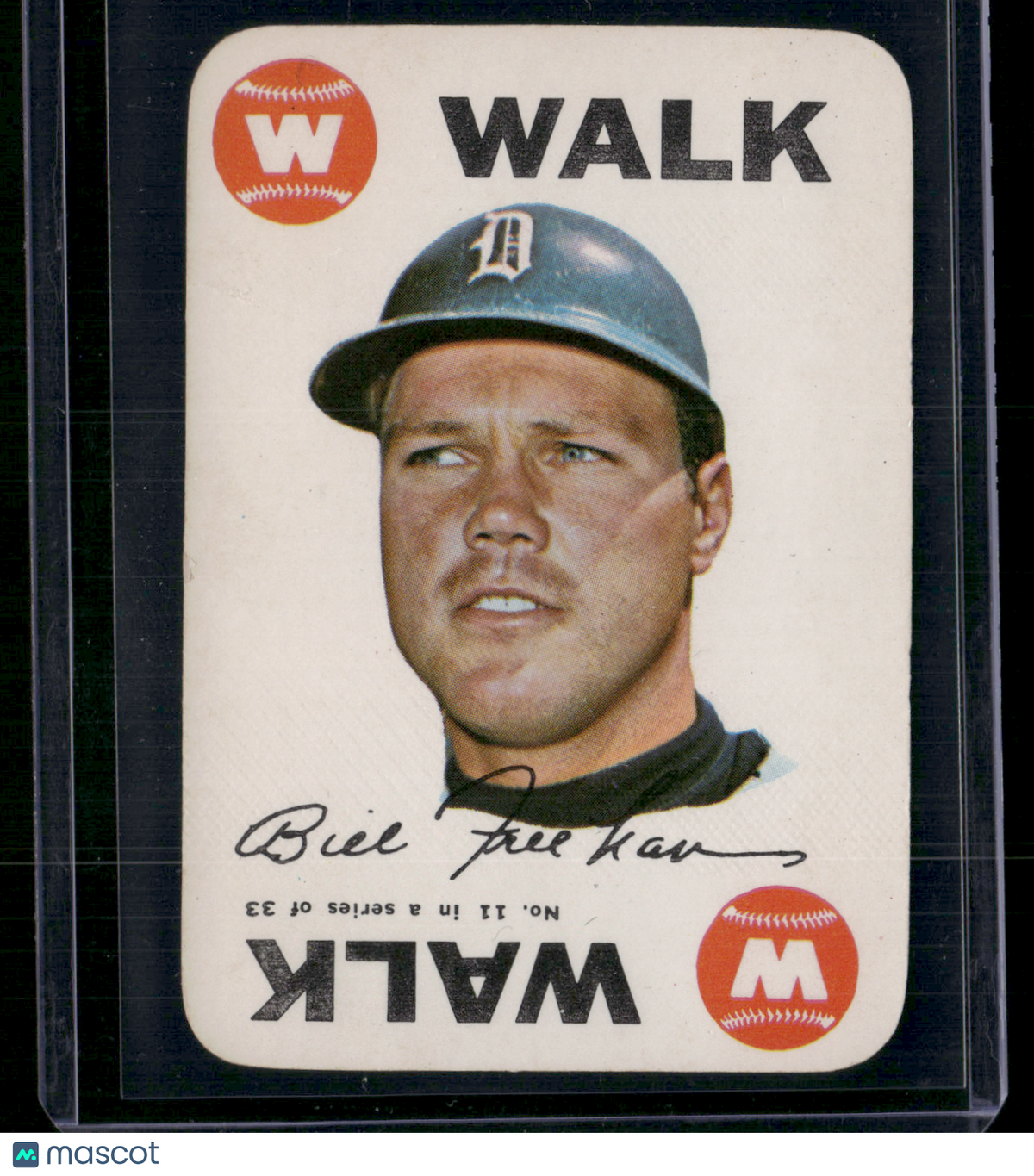 1968 Game BILL FREEHAN #11 Walk Crease (VG-VG/EX)