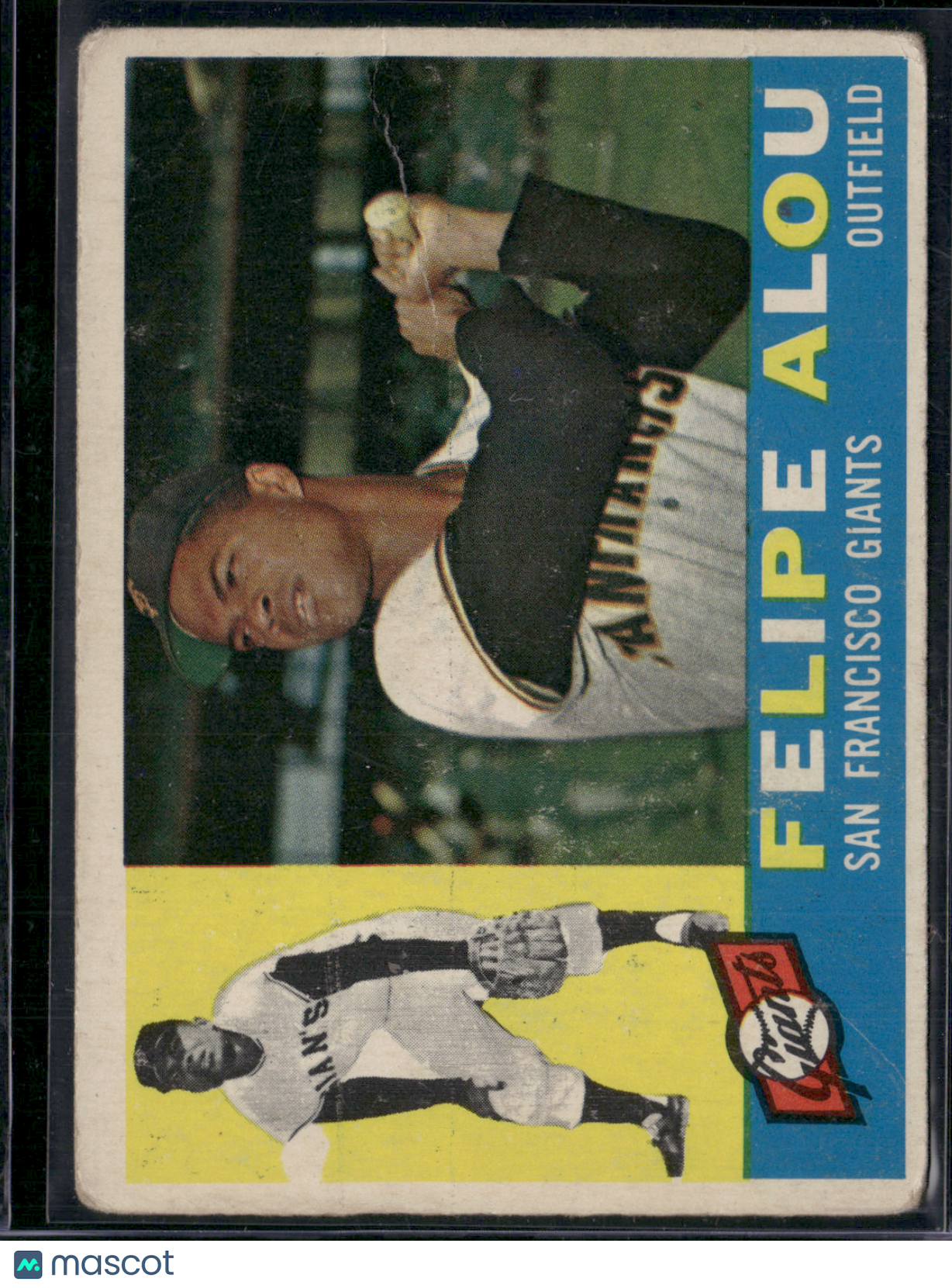 1960 Topps FELIPE ALOU #287 Light Wrinkle (VG-VG/EX)