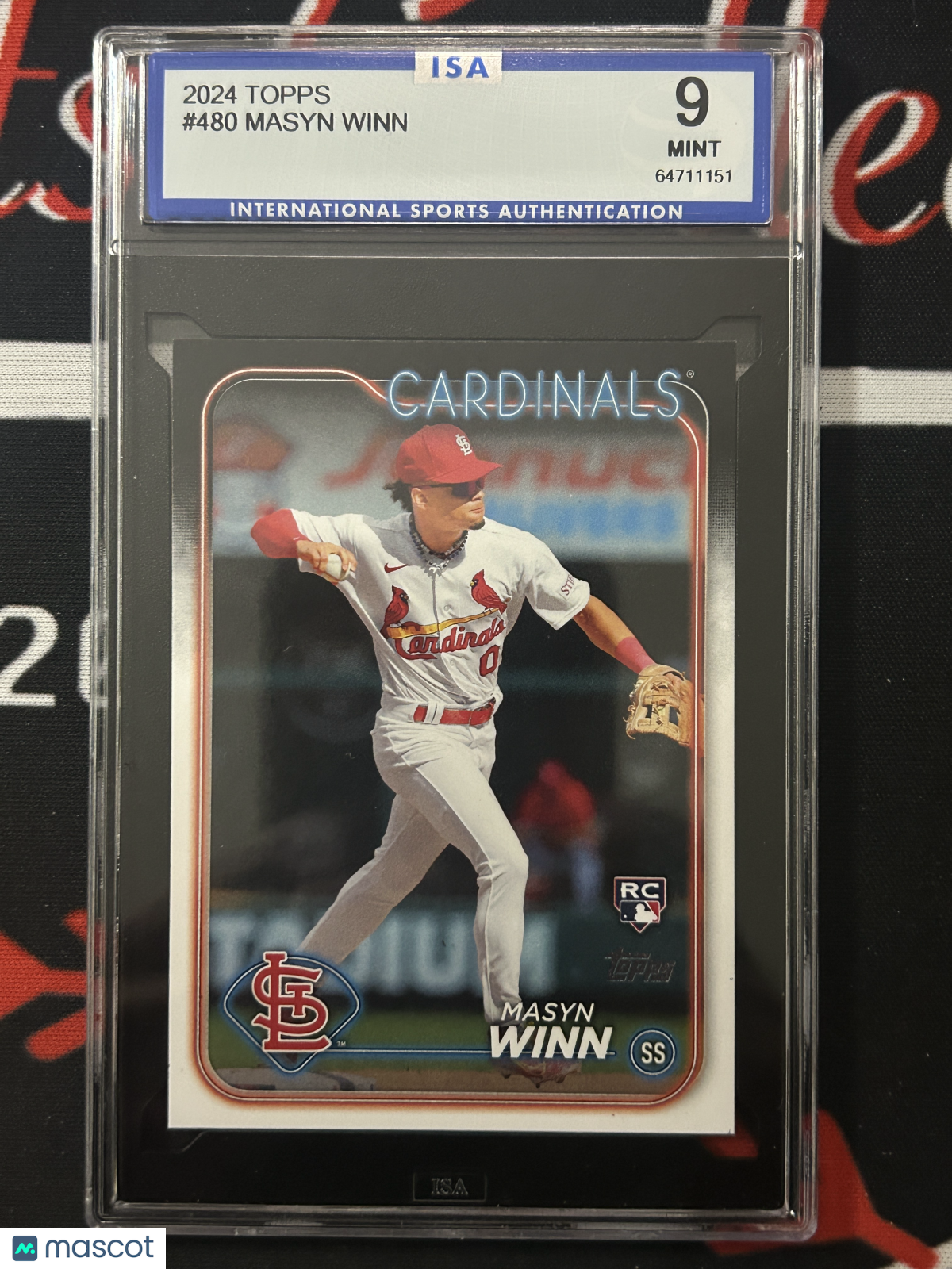2024 Topps Series 2 Masyn Winn #480 ISA 9