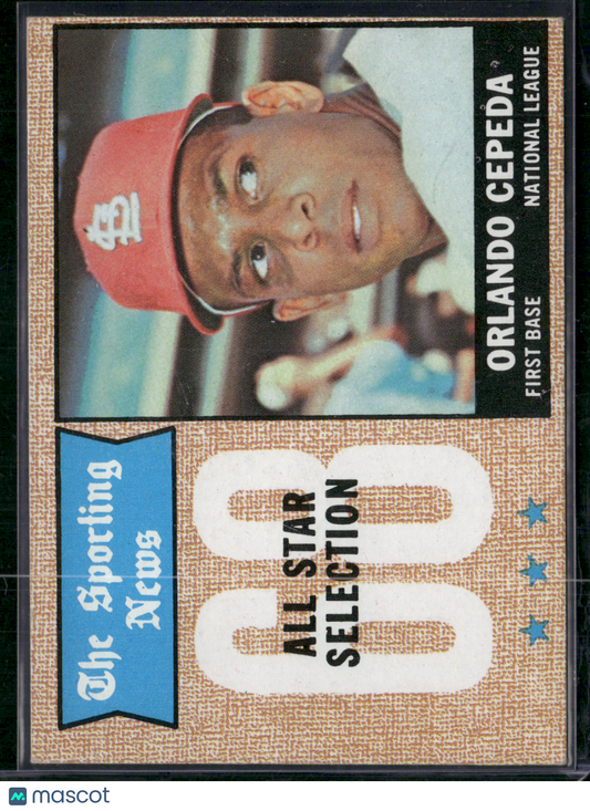 1968 Topps ORLANDO CEPEDA #362 All Star Light Wrinkle (VG/EX)