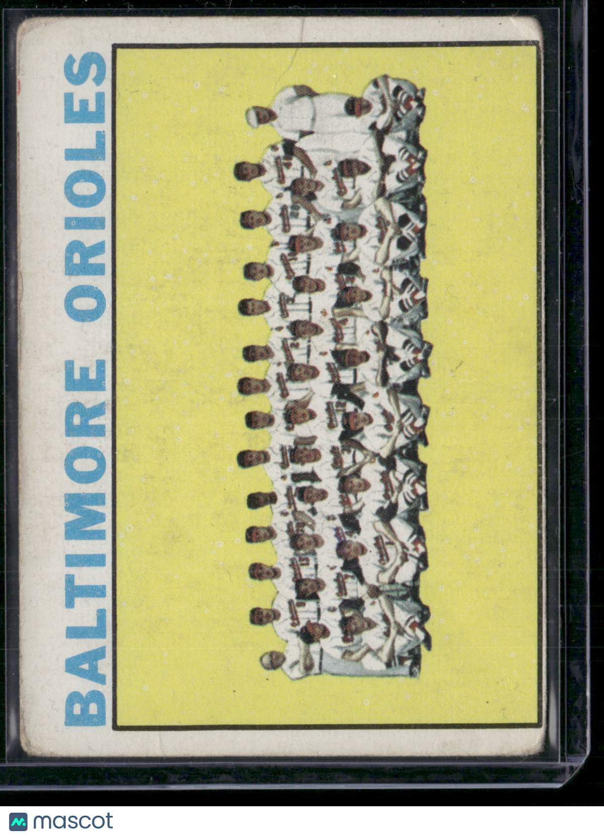 1964 Topps BALTIMORE ORIOLES #473 Light Stain on Back Light Wrinkle (VG)