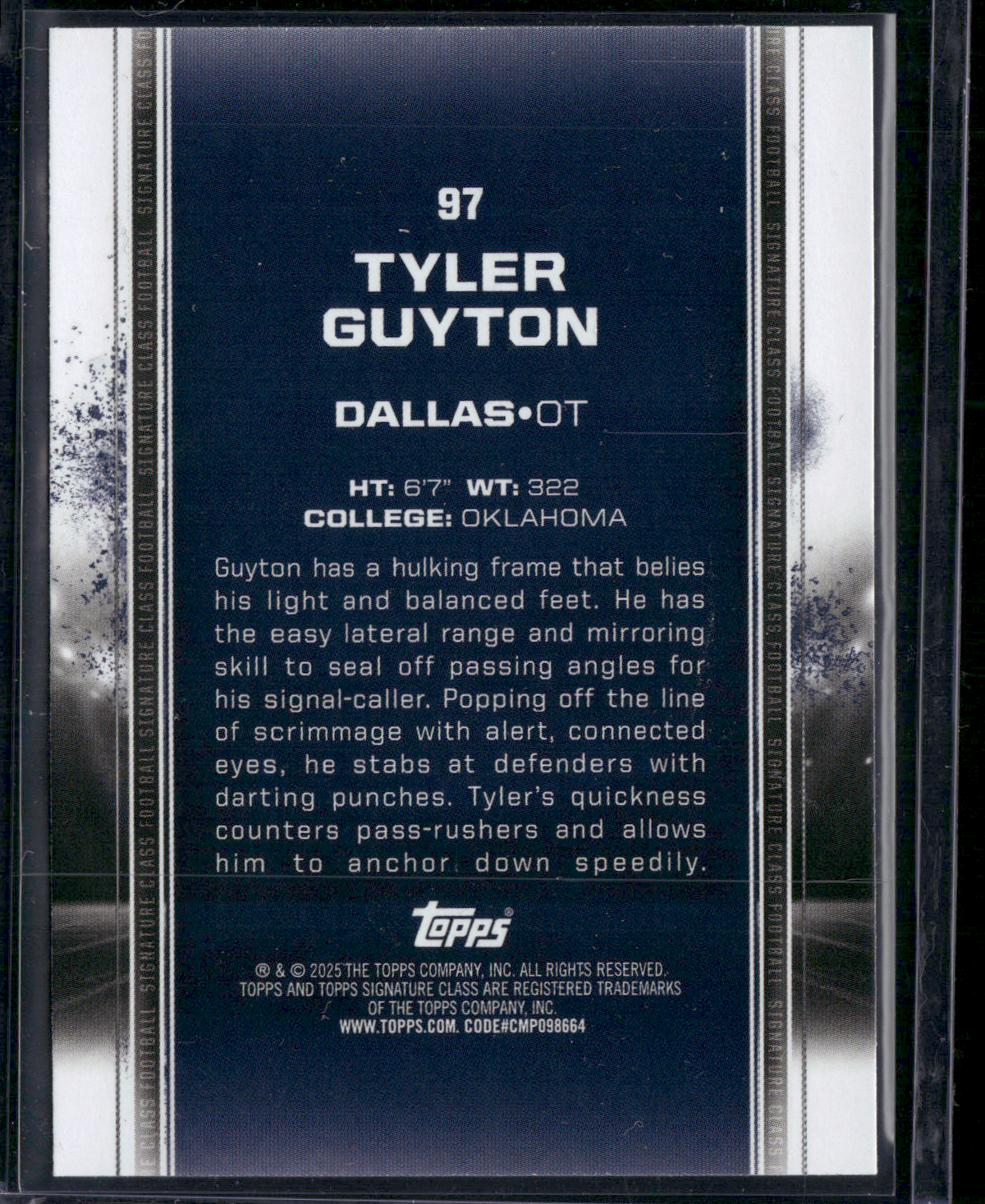 2024 Topps Signature Class TYLER GUYTON #97 Rookie Card RC