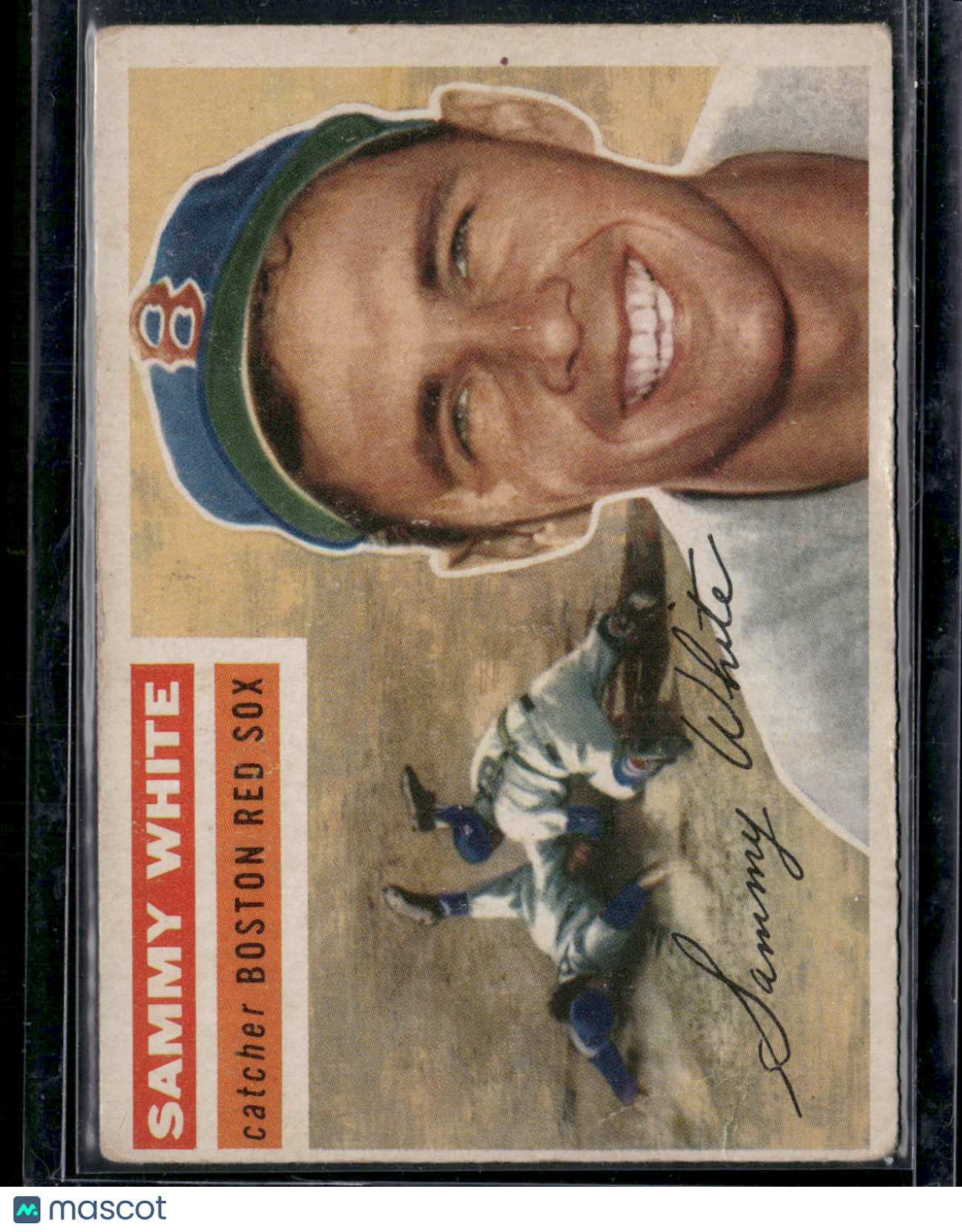 1956 Topps SAMMY WHITE #168 Creasing