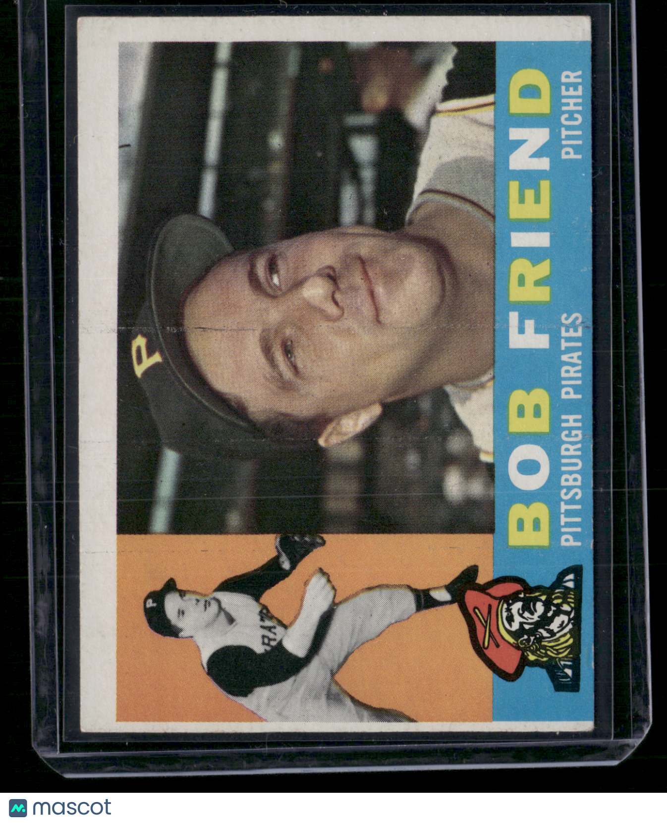 1960 Topps BOB FRIEND #437 Print Lines (VG)