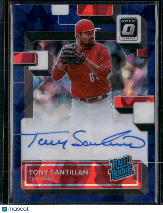 2022 Optic TONY SANTILLAN #RRS-TS Cracked Ice Blue Velocity 010/35