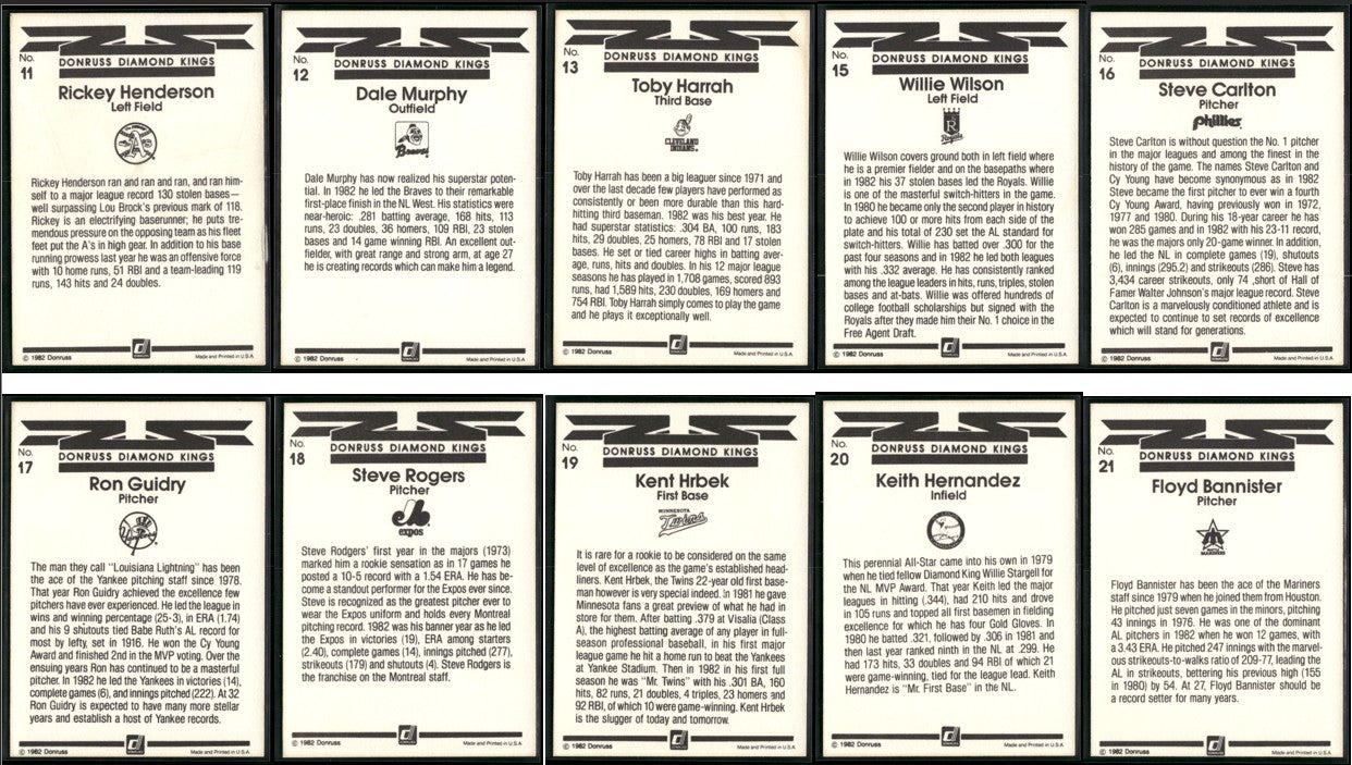 1983 Donruss DIAMOND KINGS NEAR COMPLETE 25/26 Cards #14 (VG-VG/EX)