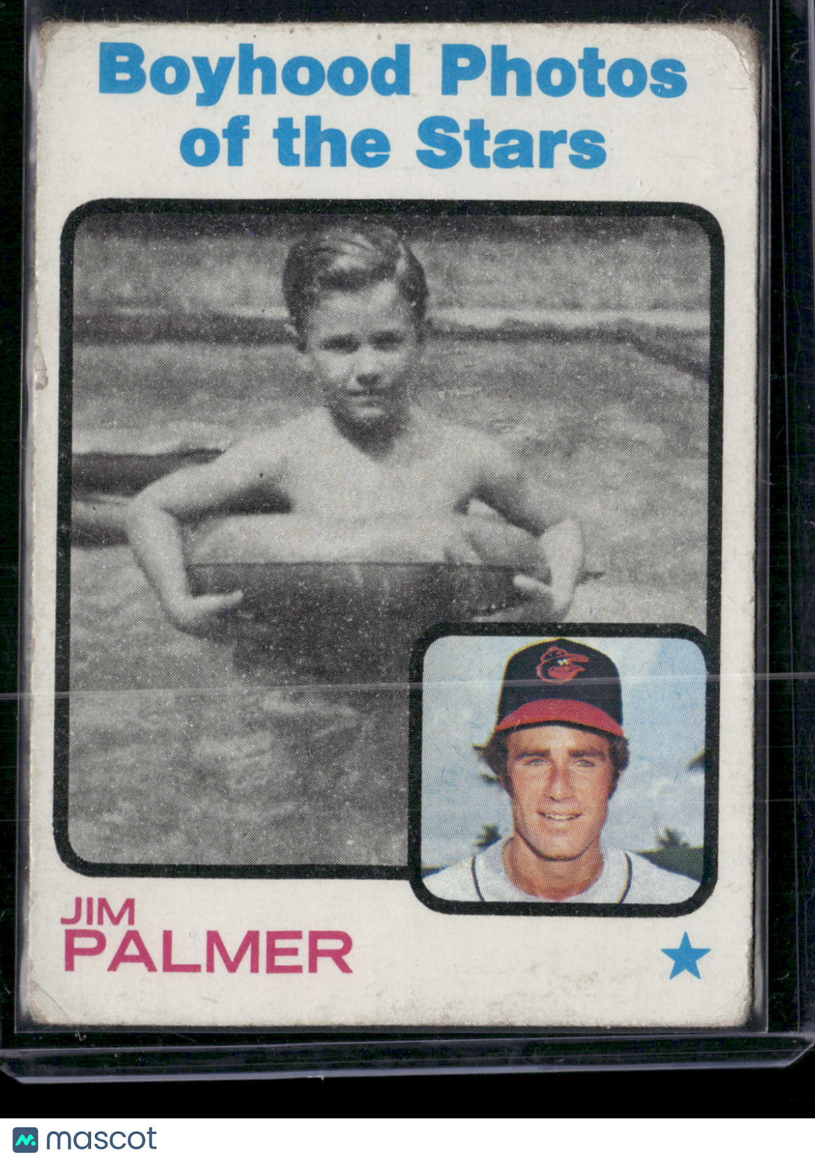 1973 Topps JIM PALMER #341 Boyhood Photos of the Stars (VG)