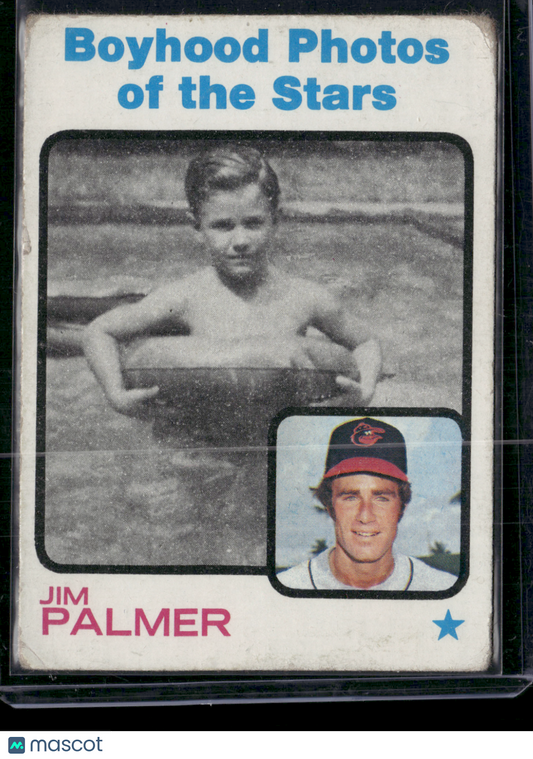1973 Topps JIM PALMER #341 Boyhood Photos of the Stars (VG)