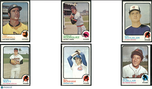 1973 Topps 6 ~ CARDLOT Fred Kendall/Mike Cuellar (VG-VG/EX)