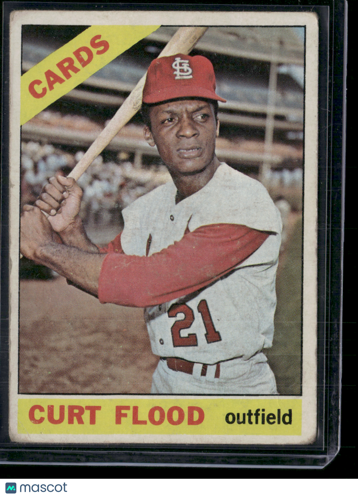 1966 Topps CURT FLOOD #60 Small paper loss on back (VG)
