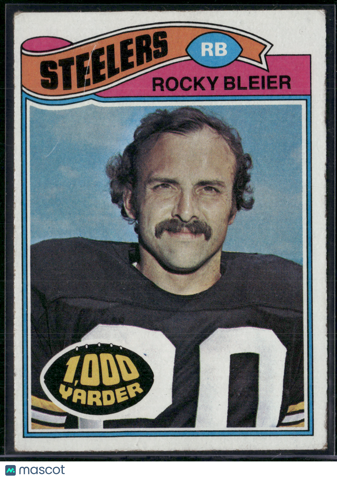 1977 Topps ROCKY BLEIER #281 Light Stain on Back Light Scratch (VG/EX)