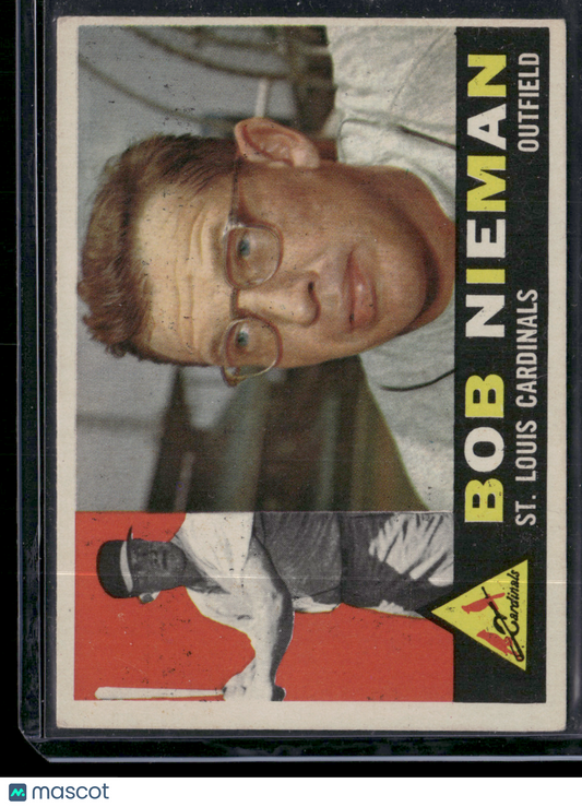 1960 Topps BOB NIEMAN #149 Color Loss on Back (Good)