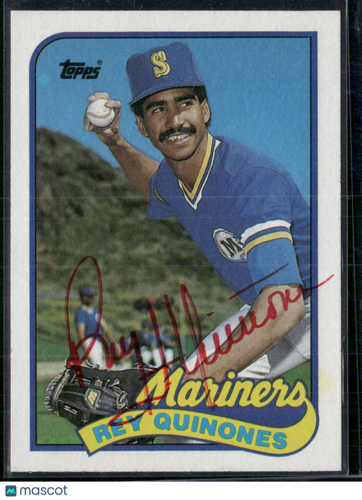1989 Topps REY QUINONES #246 Auto Autograph is not authenticated (EX/MT)