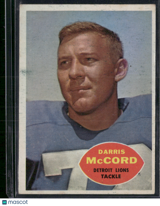 1960 Topps DARRIS MCCORD #45 Print Lines Indent (VG-VG/EX)