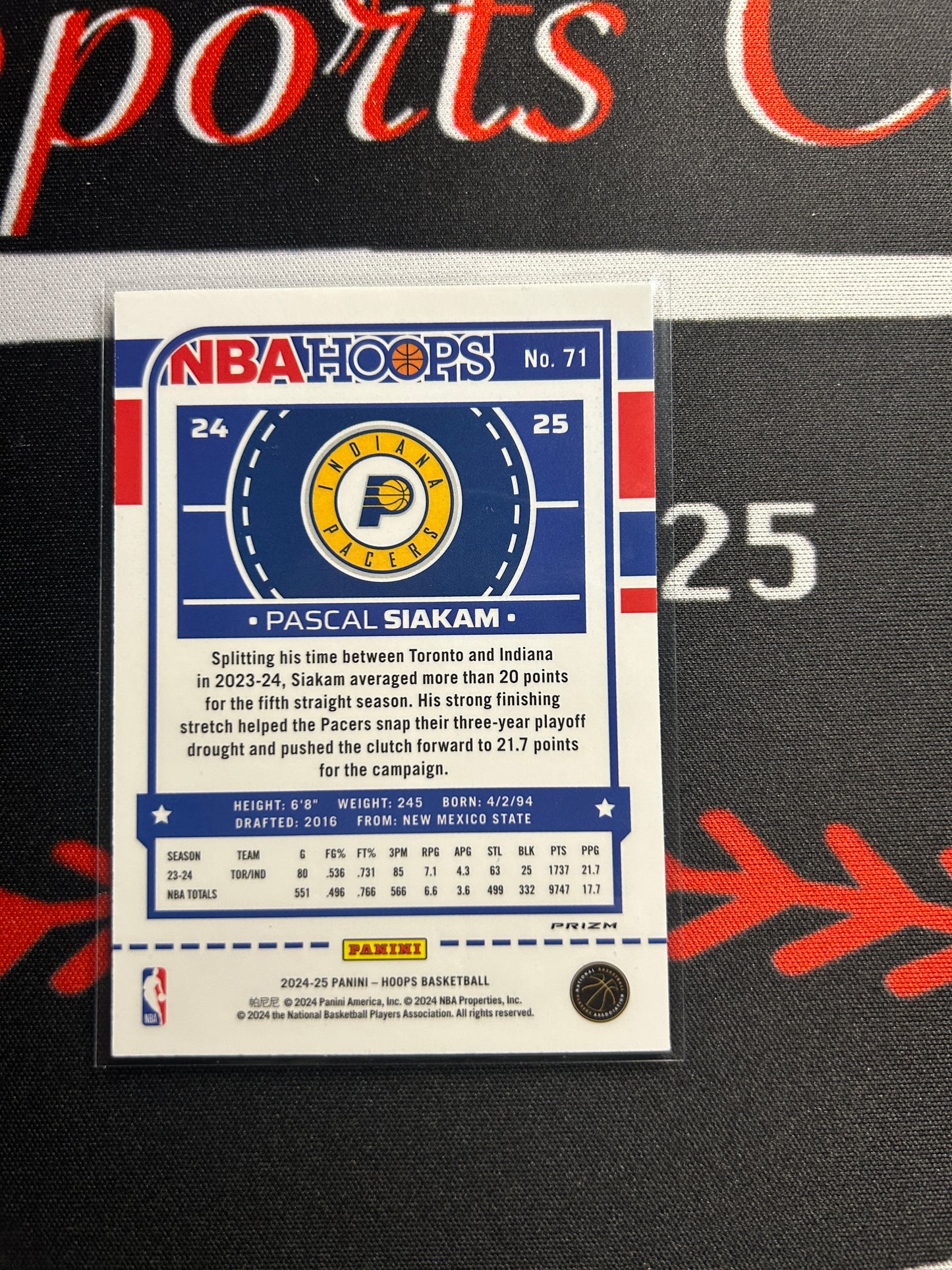 2024 NBA Hoops PASCAL SIAKAM #71 Chrome