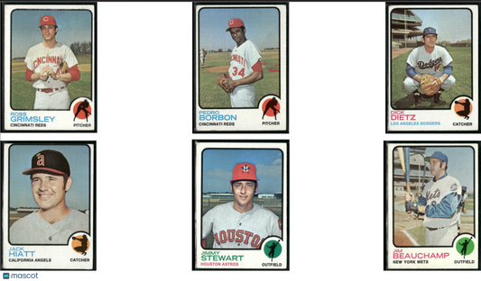 1973 Topps 6 ~ CARDLOT Ross Grimsley/Jim Beauchamp (VG-VG/EX)