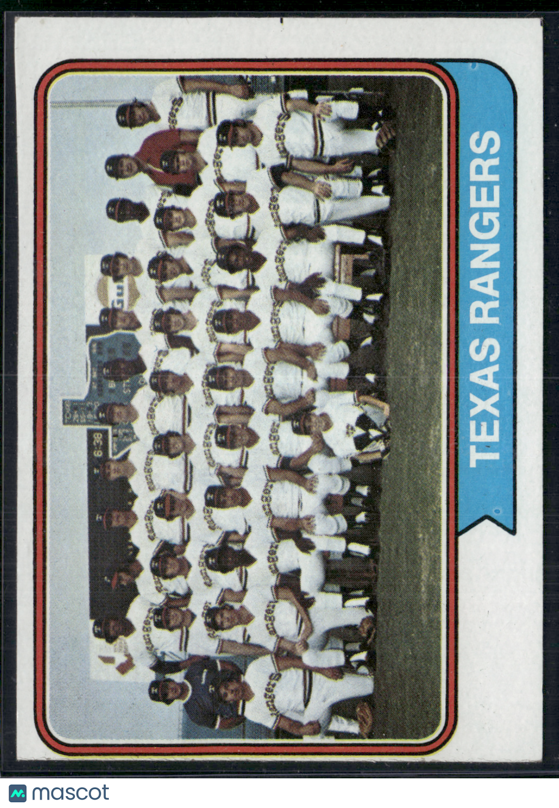 1974 Topps TEXAS RANGERS #184 Wax Stain (EX)