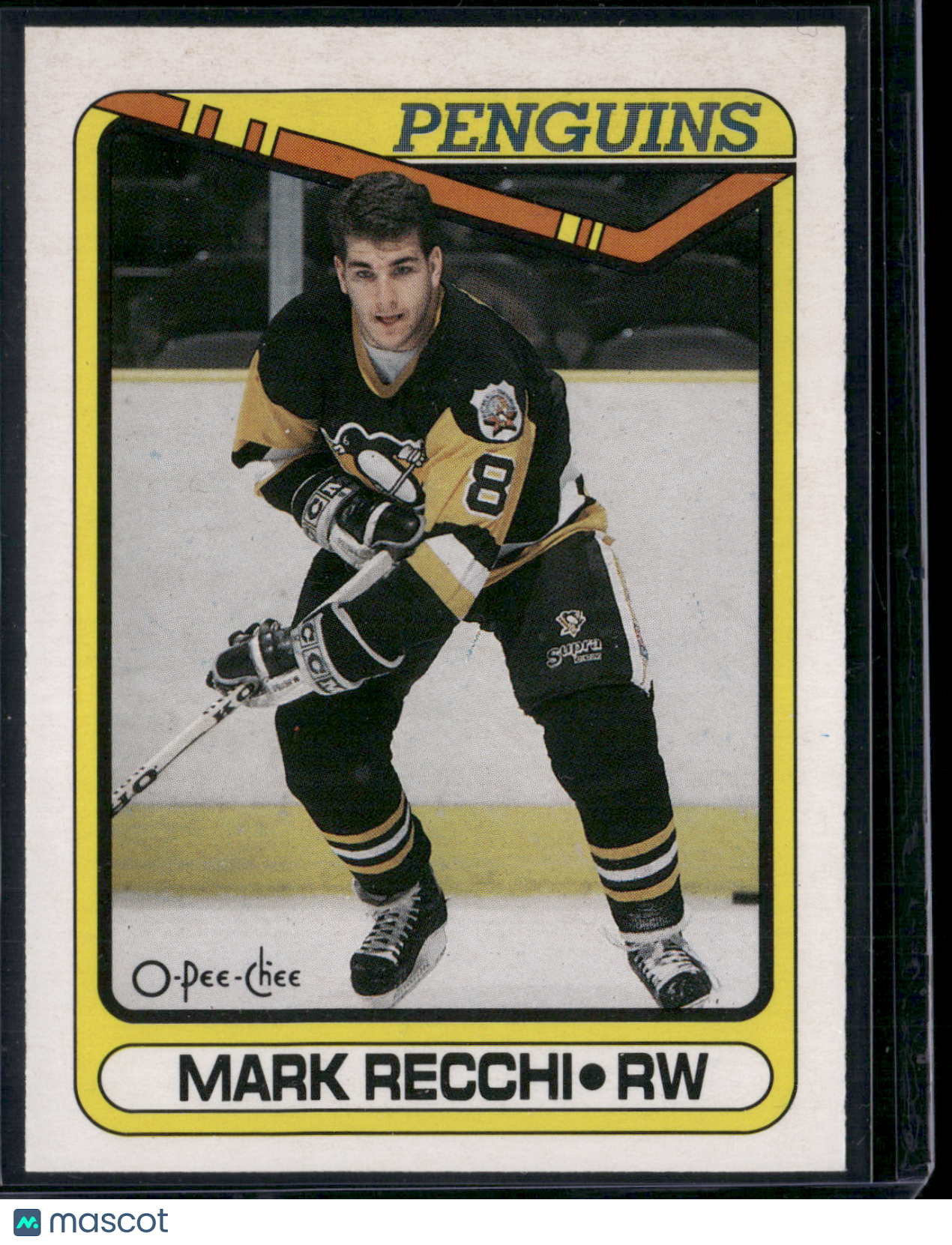 1990 O-Pee-Chee MARK RECCHI #280 Print Snow on Back (EX)
