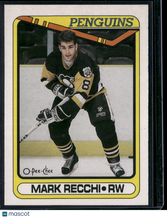 1990 O-Pee-Chee MARK RECCHI #280 Print Snow on Back (EX)