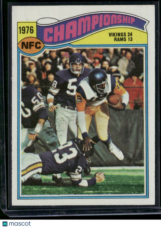 1977 Topps 1976 NFC CHAMPIONSHIP GAME #527 VIKINGS/RAMS (EX)