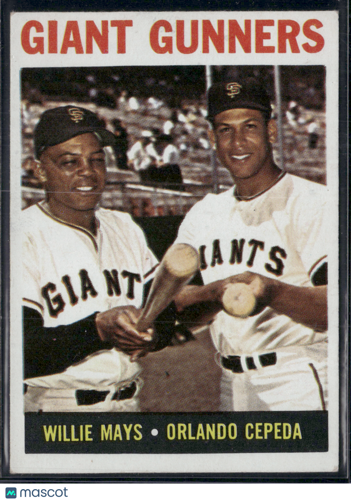 1964 Topps WILLIE MAYS/ORLANDO CEPEDA #306 Giant Gunners