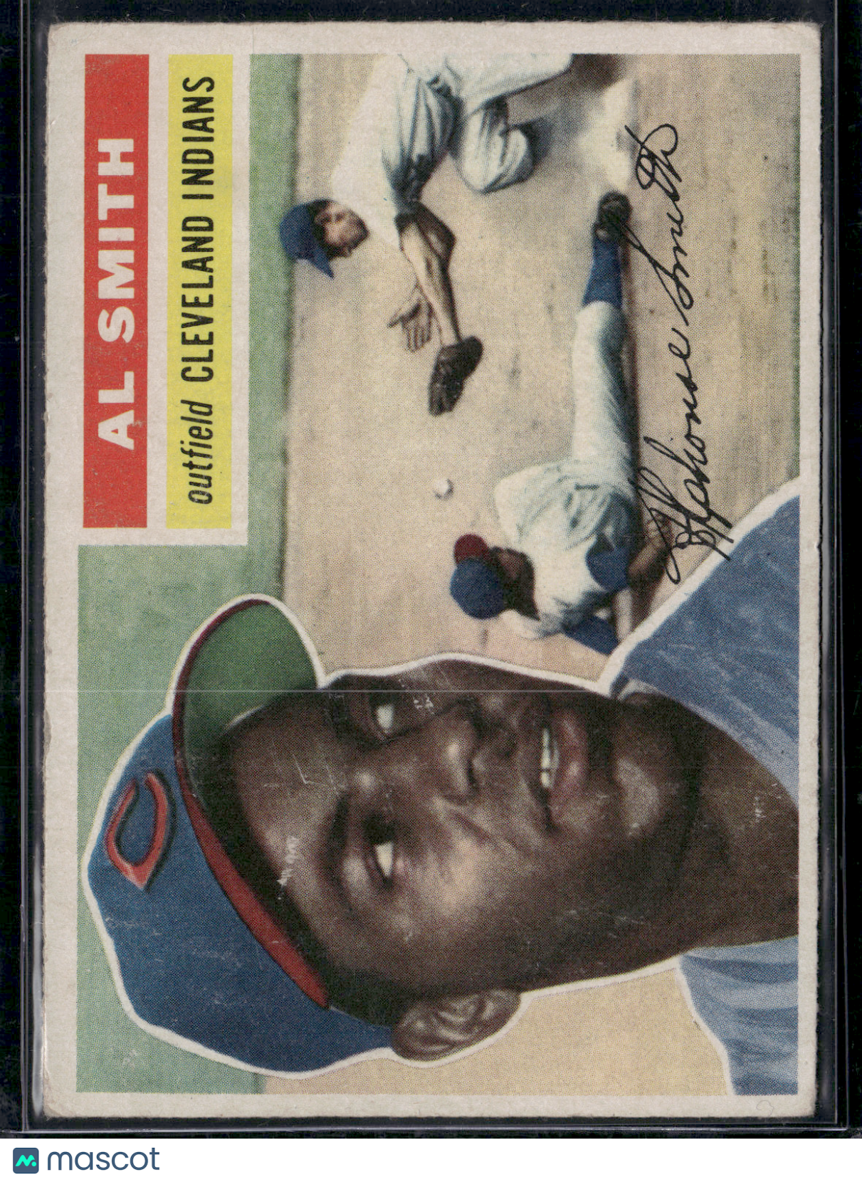 1956 Topps AL SMITH #105 Surface wear and wrinkling on back