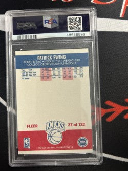 1987 Fleer PATRICK EWING #37 PSA 8