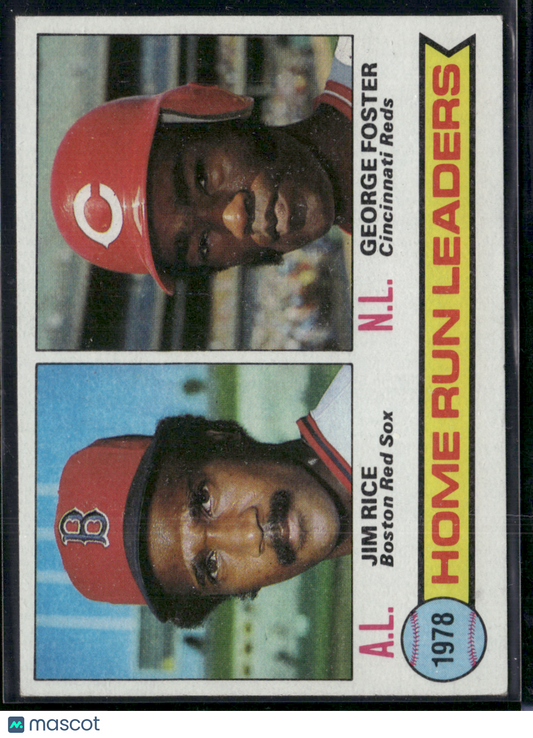 1979 Topps JIM RICE/GEORGE FOSTER #3 1978 RBI Leaders (VG/EX-EX)