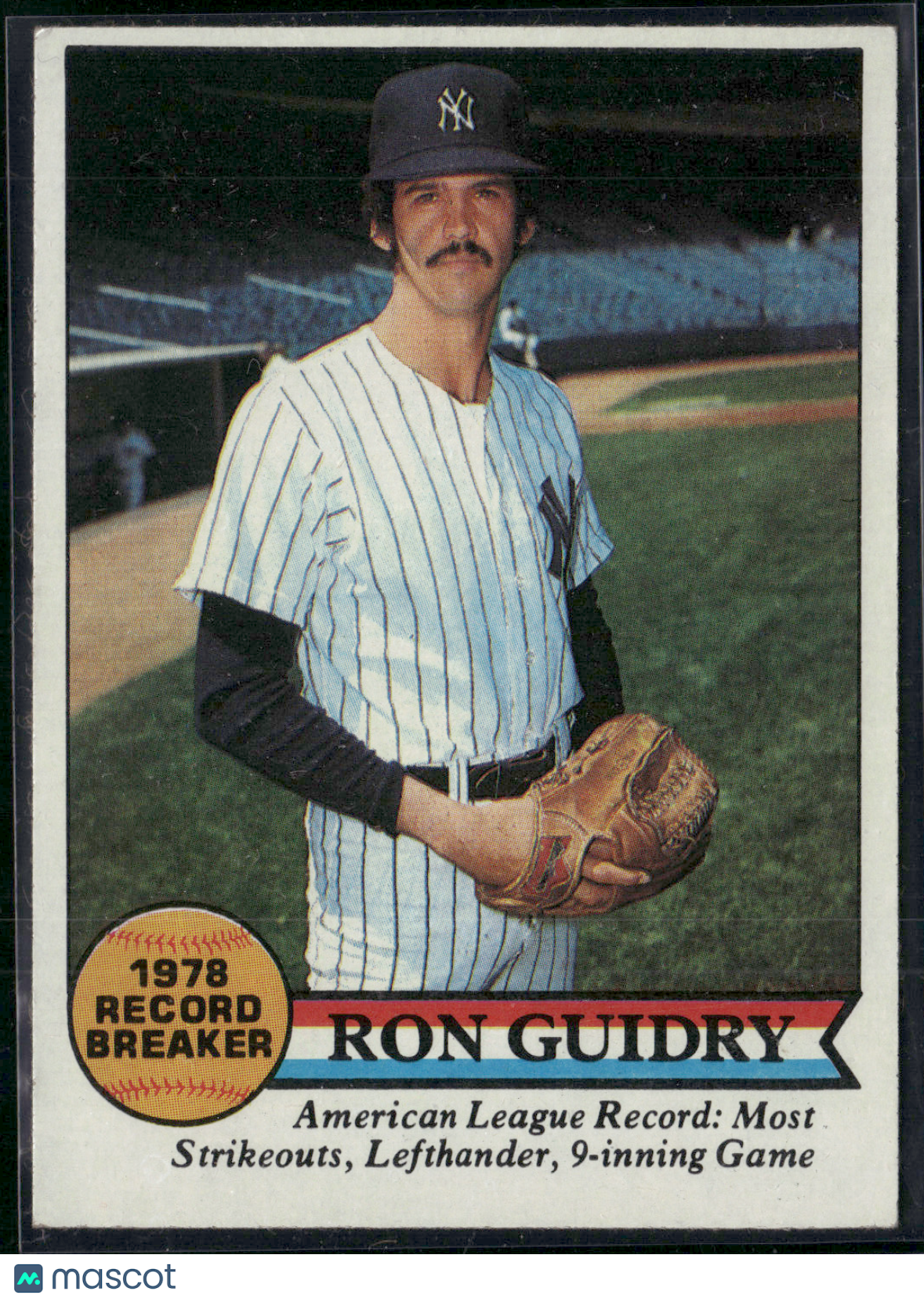 1979 Topps RON GUIDRY #202 1978 Record Breaker (VG/EX-EX)