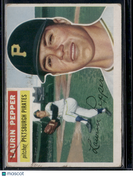 1956 Topps LAURIN PEPPER #108 Wrinkling and Surface wear