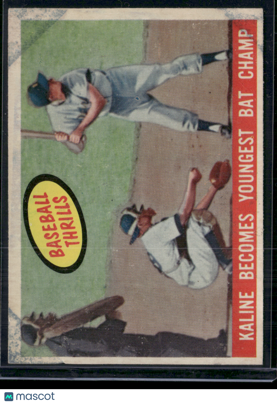 1959 Topps AL KALINE #463 Baseball Thrills Corner stains (VG)