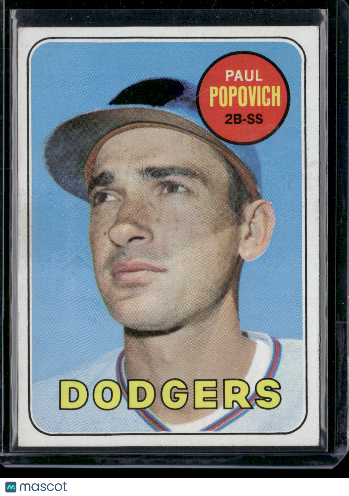 1969 Topps PAUL POPOVICH #47 Staining on front (VG)