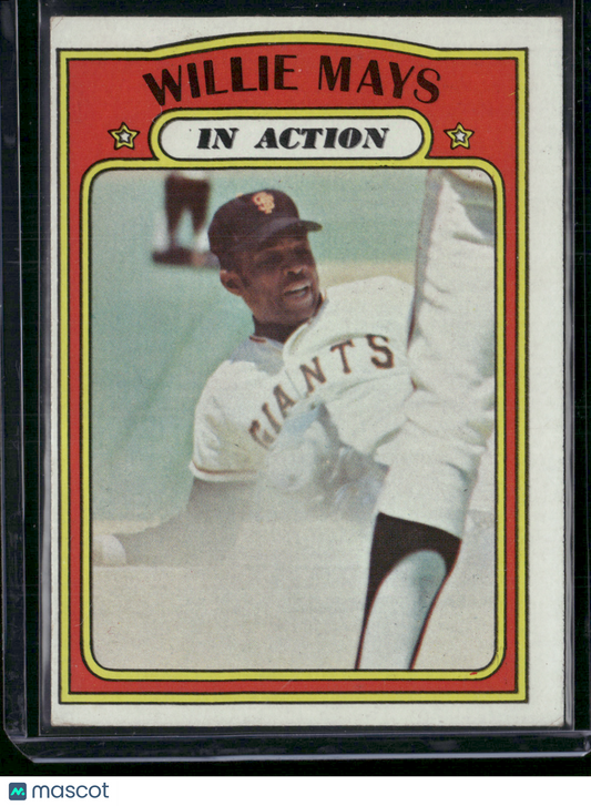 1972 Topps WILLIE MAYS #50 In Action
