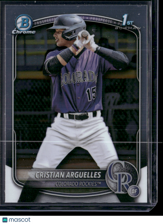 2025 Bowman Chrome CRISTIAN ARGUELLES #BCP-220 Chrome 1st Bowman