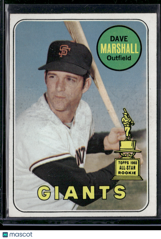 1969 Topps DAVE MARSHALL #464 All Star Rookie Cup Staining on Front (VG)