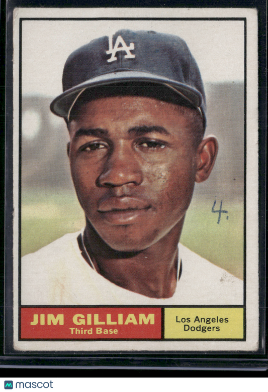 1961 Topps JIM GILLIAM #238 Ink Mark