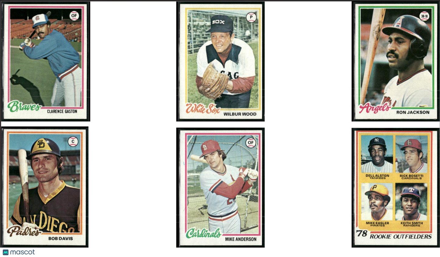 1978 Topps 6 ~ CARDLOT Clarence Gaston/78 Rookie Outfielders (EX-EX/MT)