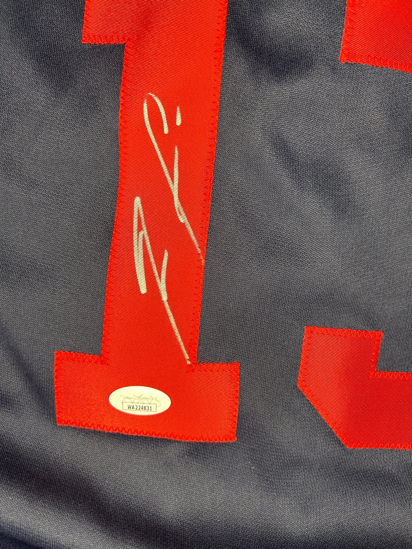 RONALD ACUNA JR Signed Jersey -JSA Authenticated -Custom Braves Dark Blue -AUTO