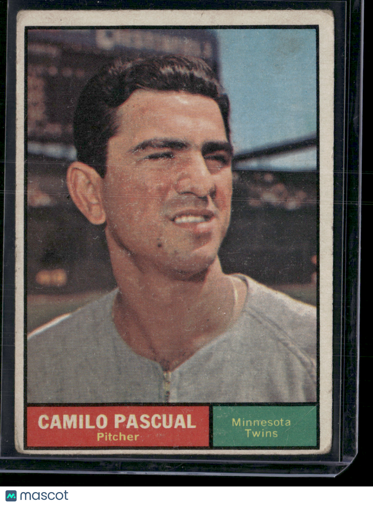 1961 Topps CAMILO PASCUAL #235 Toning Light Wrinkle (VG)