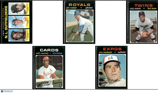 1971 Topps HIGH NUMBER 5 CARDLOT Rookie Outfielders/Ron Swoboda (Good-VG)