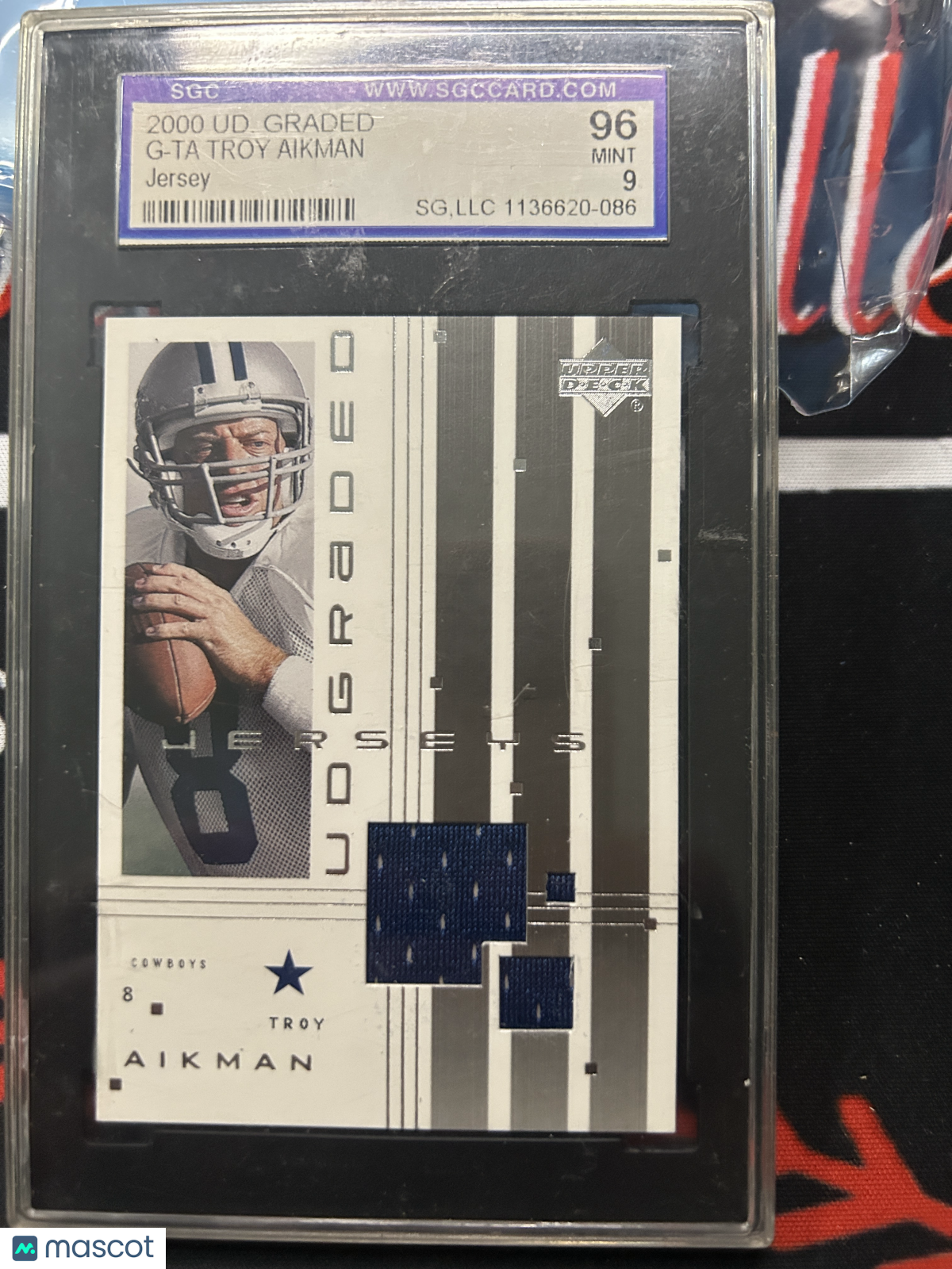 2000 Upper Deck Graded Troy Aikman #G-TA Jersey SGC 9