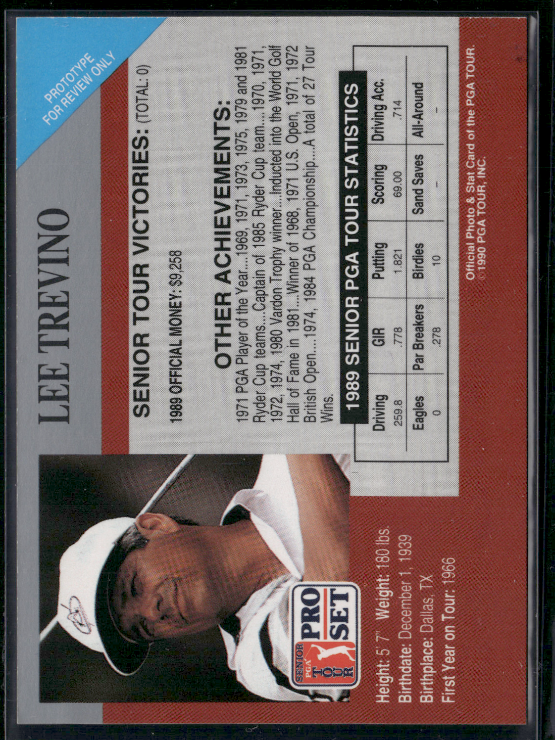 1990 LEE TREVINO Prototype (NM)