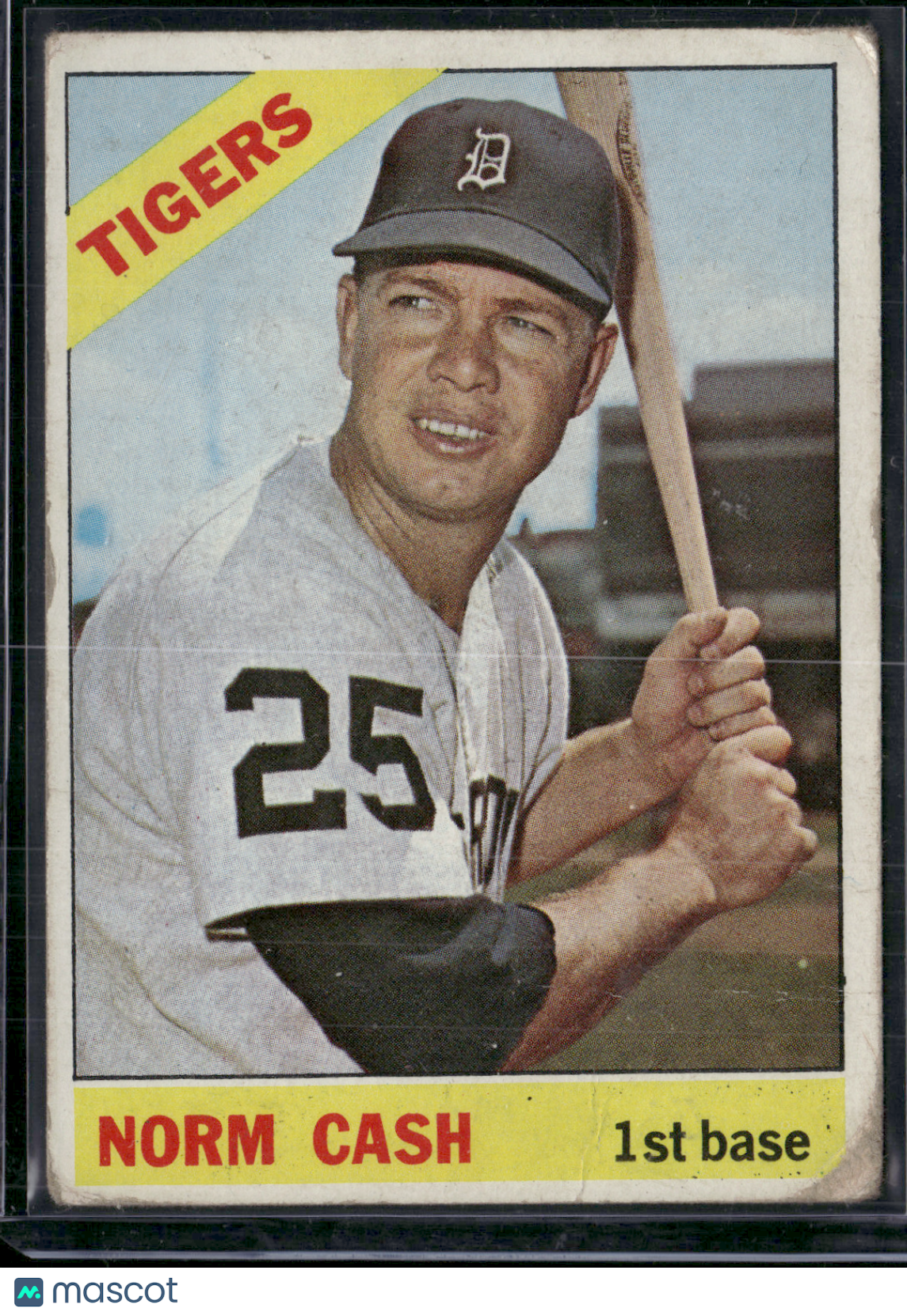 1966 Topps NORM CASH #315 Light Wrinkles (Good)