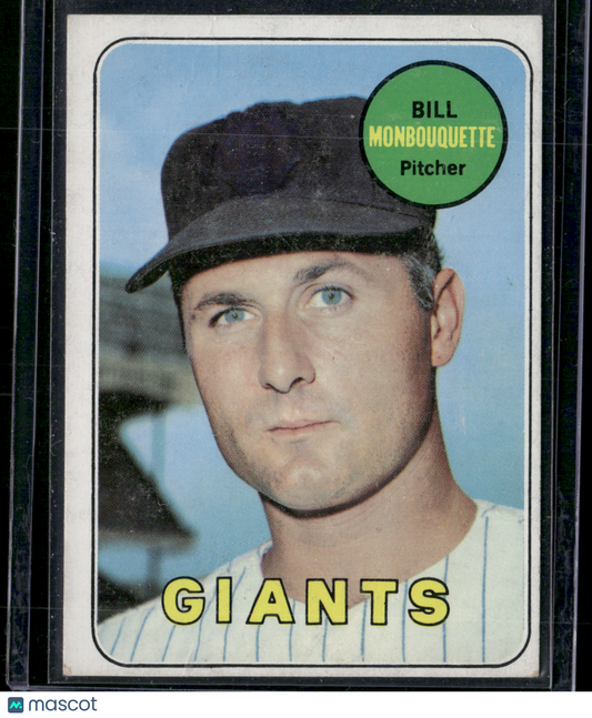 1969 Topps BILL MONBOUQUETTE #64 Light Wrinkles (VG)