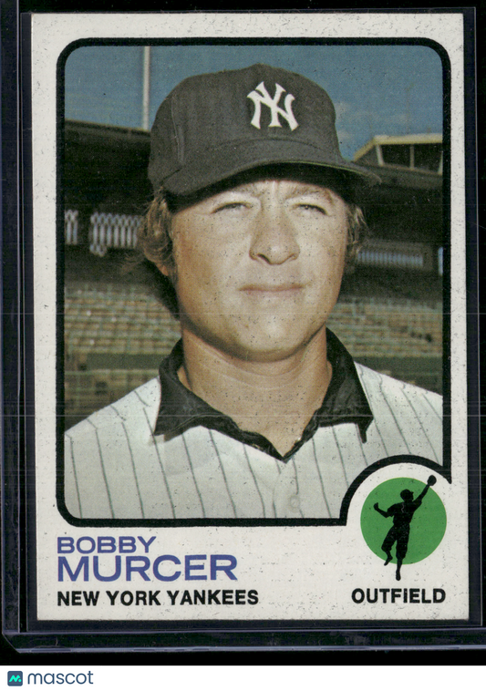 1973 Topps BOBBY MURCER #240 Print Snow (EX)