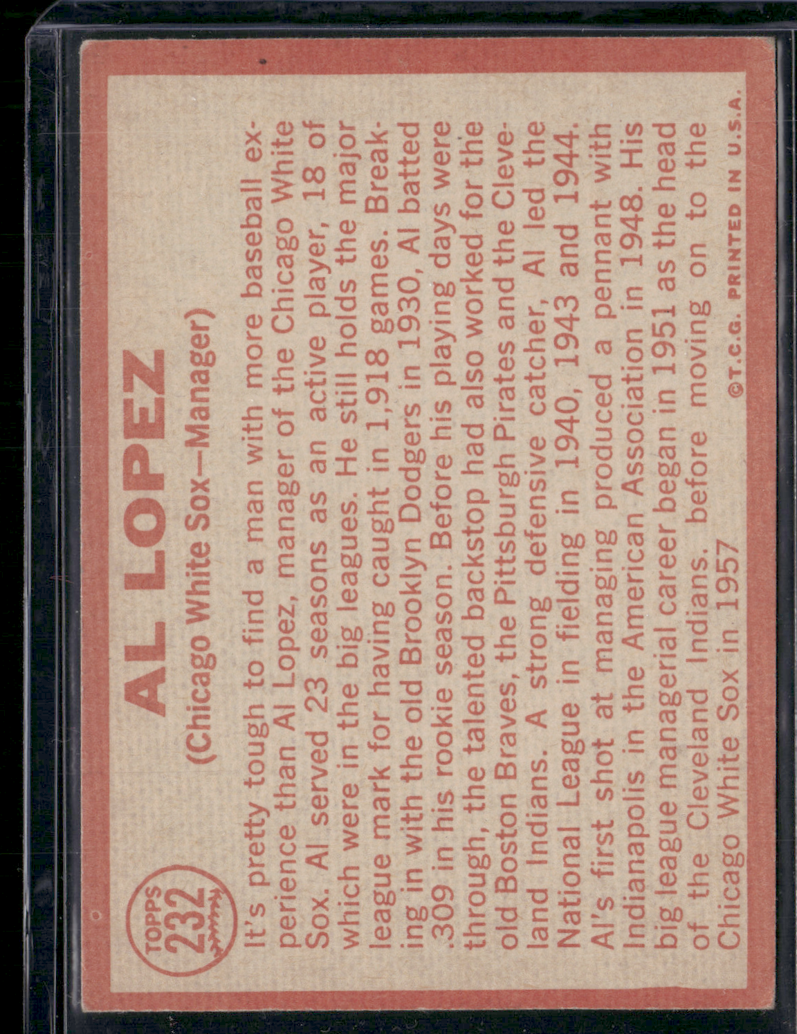 1964 Topps AL LOPEZ #232