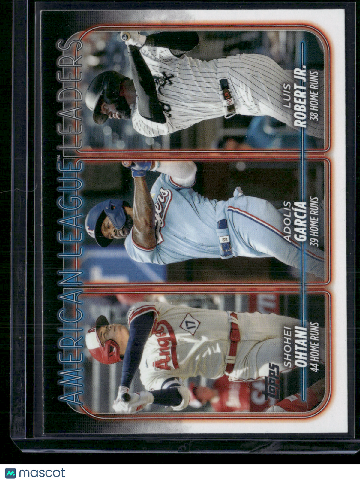2024 Topps SHOHEI OHTANI/ADOLIS GARCIA/ROBERT JR. #179 2023 AL HR Leaders (NM)