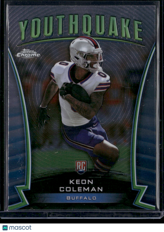 2024 Chrome KEON COLEMAN #Y-21 Youthquake Rookie RC Scratch on Back (NM)